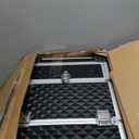 Adazzo 3 in 1 Professional Rolling Makeup Train Case Aluminum Trolley Case with 360 Rotation Wheels for Makuep Artist Cosmetic Suitcase Organizer with Lock and Key Diamond Pattern - Black