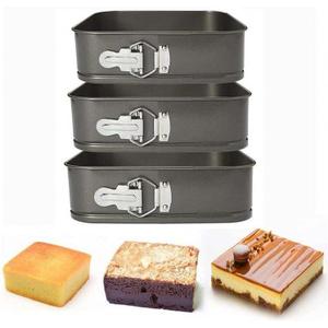 3PCS Square Leakproof Springform Pan with Removable Bottom 9/10/11 inch Springform Cake Pan Non-stick Square Bakeware for Cheesecakes Pizz andQuiches A unique gift for baking enthusiasts