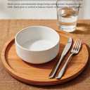 OTAGO 6" Bowls Set of 6, Ribbed Stoneware Bowls with Unique Handcrafted Reactive Glaze, Matte Ceramic Tableware for Kitchen, Dinner & Dining, Microwave & Dishwasher SafeWhite