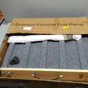 Dog Ramp Dog Stairs for Large Dogs Foldable Dog Ramp with 5 Adjustable Heights from 13.98'' to 27.56" Wood Pet Ramp with Non Slip Carpet Portable Puppy Ramp for Couch, Sofa, Bed, Car