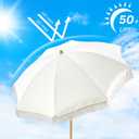 Aohanoi Outdoor Umbrella - Sun Protection, Rain Resistant, Windproof with Manual Open-Close Feature - Ideal for Beach, Camping, and Picnics
