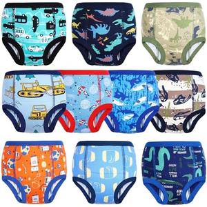 MooMoo Baby Potty Training Underwear 10 Packs Absorbent Toddler Training Pants for Boys and Girls Cotton Pee Pants, 7 T