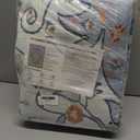 6x9 Washable Area Rugs, Large Non-Slip Vintage Rugs for Living Room, Low Pile Floral Distressed Indoor Rugs, Print Carpet Rug for Bedroom Kids Playroom Dining Room Decor, Blue/Beige