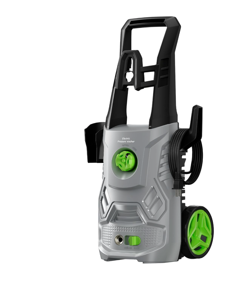 Pressure Washer, 4200PSI 2.6 GPM Power Washer with Foam Cannon 23FT Hose PATOOLIO Electric High Pressure Washer for Fences, Patios, Decks, Patios and Cars Powerwasher (Gray)