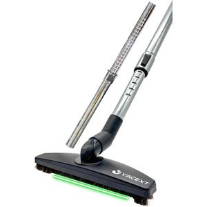 1.25 Inch Stainless Steel Vacuum Extension Wand Compatible with Vacuums using 1 1/4 Inch (1.25in) 32mm Accessories - 1 1/4 Vacuum Extension Tube for Shop Vac (Extension Wand and Hard Floor Brush)