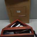 Military Veteran Flag Display Case Shadow Box with Led Lights, 3'x5' American Military Flag Holder with Certificate Document Holder and Military Medal Display Frame Acrylic Covered , Mahogany Finish