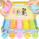 Bluey Ultimate Compounds Set, 25 Pack of Scented Glitter Slime, Resealable Containers with Stickers, Birthday Bulk Slime Party Favors, Sensory Toys, Goodie Bags Stuffers for Kids