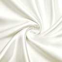 VACVELT Charmeuse Satin Fabric by The Yard, 60 Inch Wide Ivory White Satin Fabric Shiny & Soft Cloth Fabric, Silky Satin Fabric for Bridal Dress, Wedding Decorations, Crafts, Sewing, Draping (1 Yard)