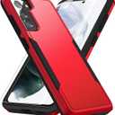 for Samsung Galaxy S21 Case, with HD Screen Protector [Military Grade Drop Tested] Heavy-Duty Tough Rugged Shockproof Protective Case for S21, Red