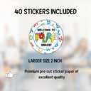 3 x Back to School Alphabet Stickers  Colorful Welcome Stickers for a New School Year, 40 Pieces for Classroom Decor, School Events, and Learning Motivation