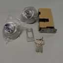 Double keyed Deadbolt Lock - Keyed on Both Sides, 2-Way Adjustable Cylinder Deadbolt (Privacy/Passage), Satin Stainless Steel (Silver, Single Cylinder) (Silver, Double Side)