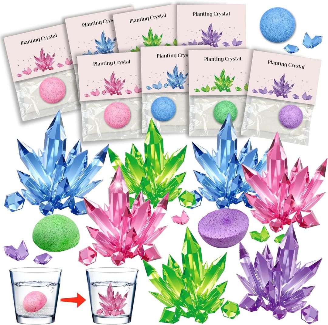 16Pcs Science Kit Crystal Growing Party Favor Supply Gifts for Kids Classroom Goodiebags Christmas Valentine's Day Gifts (16Pcs, One Size)