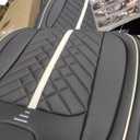 Tomatoman Toyota Tacoma Seat Covers Compatible with 2005-2022 2023 2024 2025 Truck Access Crew Double Cab TRD Offroad SR5 V6 Car Cushions(Full Set/Black-White)
