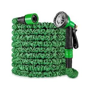 100 ft Expandable Garden Hose-2026 Newly Upgraded Expanding Garden Hoses with 10 Function Spray Nozzle, Extra Strength Fabric, Leak-Proof, Lightweight, Kink-Free Flexible Retractable Hose(Green Black)