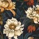 Black Floral Wallpaper Peel and Stick Wallpaper Leaf Stick and Peel Colorful Contact Paper for Cabinets Waterproof Self Adhesive Wall Paper for Kitchen Countertop Wall 17.5" x 393"