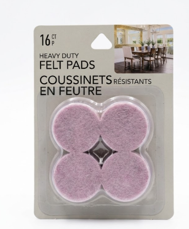 Jacent 16ct Heavy Duty Felt Pads Coussinets Resistants 