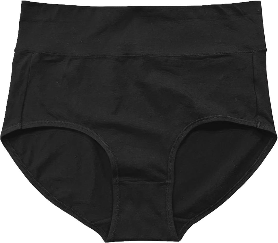 Pure Cotton Underwear For Women Skin-Friendly Comfortable And Breathable Underwear Mid-Waist (Small, Black)