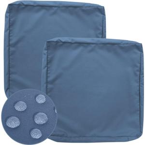 GUEGLSA Replacement Outdoor Cushion Covers 22x20x4,Waterproof Patio Seat Cushion Slipcovers, Chair Cushion Slip Cover, Set of 2, Blue