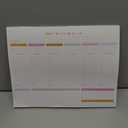 ThreeKin Weekly Planner - Premium 52-Sheet Tear-Off Notepad, 8.5 x 11 inches, Clean Colorful Design, Perfect for Work, School, Projects, and Entrepreneurs, Female & USA Owned Business