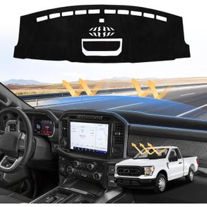 F150 Dash Cover for 2021 2022 2023 2024 2025 Ford F150 Dashboard Cover Mat for F150 Accessories Suede Dash Mat F150 Sun Shade F150 Dash Board Protector Dash Cover Mat No Glare