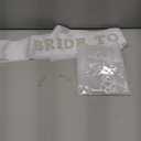 Bride To Be Sash Bridal Veil White for Bachelorette Party Decorations, Short Veil with Comb Pearl Satin Sash Set Bridal Shower Favors Gifts for Engagement Supply Bach Party Wedding Accessories