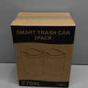 ITCPRL Bathroom Trash Can with Lid, 2 Pack 4 Gallons/15 Liters Garbage Can with Pop-Up Lid, Small Plastic Trash Can, Slim Trash Bin Waste Basket for Bathroom, Bedroom, Office, Living Room (Black)