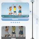 86'' Phone Tripod & Selfie Stick, Tripod for iPhone with Detachable Remote, Portable Phone Tripod Stand for Video Recording, Travel Tripod for Cell Phone, Compatible with Smartphones, DSLR