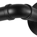 Blackout Industrial Curtain Rods for Windows, 1 Inch Pipe Wrap Around Indoor/Outdoor Room Divider Curtain Rods, 72-144 Inch, Black