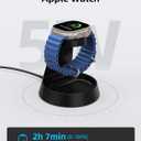 Watch Charger Stand for Apple Watch, 5W Magnetic Fast Charging Dock, iWatch Charger Holder for Apple Watch Series 11/10/Ultra 3/2/SE 3/9/8/7, iWatch Charging with Jewelry Tray Mini Bedside Organizer