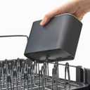 Joseph Joseph Extendable Dish Drying Rack with Dual Parts - Stainless Steel, Non-Scratch, Movable Utensil Drainer & Drainage Spout, Gray
