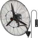 VEVOR 30 Inch Wall-Mount Misting Fan, 3-speed IP44 Waterproof Oscillating, Max. 9500 CFM Wall Mounted Fan for Outdoor, Commercial, Residential, Greenhouse, Workshop, Patio, Black, ETL Listed
