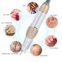 35000RPM Electric Nail Drill Pen, 5-Hole Connector Nail Drill Replacement Handle Handpiece, Manicure Pedicure Machine Polish Tool for Acrylic Nails, Low Noise Nail Art Tool for Salon and Home Use