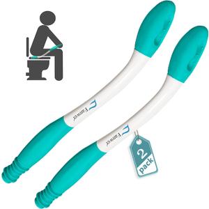 Fanwer Toilet Aids for Wiping - 15.7" Long Reach Comfort Butt Wiper Tools - Bathroom Bottom Buddy Wiping Self Assist for Disabled,Elderly,Pregnant,Overweight People and Back Surgery Recovery (2 Pack)