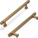 HARPOON 5 Pack Kitchen Cabinet Handles,Vintage Cabinet Bar Pulls,Drawer Handles Classic Home Hardware,5 inch 128mm Hole Center Champagne Bronze