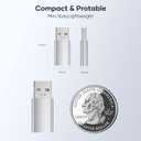 4 x USB C Adapter USB 3.0 (4 Pieces), USB C Female to USB Male, USB Type C Adapter for iPhone 15/14/13/12, iPad Pro/Mini/Air, Samsung Galaxy S21 S22 Plus/Ultra, Mac/Mac Book/Laptop