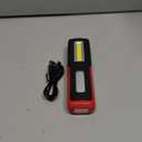 Rechargeable LED Flashlight Magnetic Light, Portable Work Light Trouble Lights Lamp for Mechanics, Compact Reliable and Super Bright Flash Light for Tool Gifts for Men(Red)