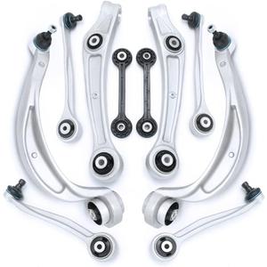 Chefull 10pcs Front Lower Upper Control Arm W/Ball Join Compatible With 2009-2010 Audi A4 Quattro A5 Quattro Q5 S4, 2008-2010 Audi S5