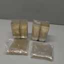 1set Disposable Dessert Cups Golden Glitter for Parties Weddings and Celebrations Includes Cups Spook Forks and Cutlery