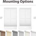 DEZ FURNISHINGS Cordless 1.5" Light Filtering Cellular Shade, 57" W x 48" H, White