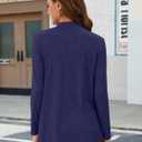 MONNURO Women's Plus Size Tops Henley V Neck Long Sleeve Button Down Shirts Blouses (Blue)