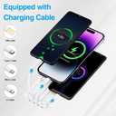 ummz Portable Charger with Built-in Cable,12000mAh 22.5W Fast Charging Small Power Bank,USB C Input/Output with Smart LED Display,External Battery Pack for iPhone,Tablet,Samsung