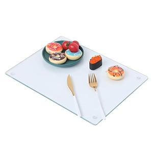 Murrey Home Glass Cutting Board for Kitchen Counter, Tempered Glass Chopping Boards Dishwasher Safe, Small Clear Countertop Tray, Scratch Resistant, Heat Resistant, Non Toxic, Clear, 20"x16"