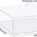 MECCANIXITY Acrylic Display Case Box Clear Dustproof Protection Showcase 10x10x4 Inch for Collectibles Display