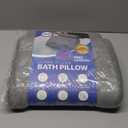 Everlasting Comfort Luxury Bath Pillows for Tub with Head and Neck Support - Non-Slip Bathtub Pillow with Suction Cups, Quick-Drying Mesh & Drying Hook - Jacuzzi & Spa Accessories for Women - Gray