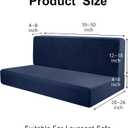Tlswshsy RV Dinette Cushions - Stretch Sofa Seat Slipcovers - Washable Loveseat Sofa Furniture Protector for RV Camper Car Bench (Blue 2 Backrest & 2 Bench Covers)