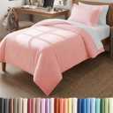 Duvet Cover Twin/Twin XL Size Set - Extra Soft Twin/Twin XL Duvet Cover 68" x 90" with 1 Pillow Sham - Hotel Luxury, Easy Care, Fade Free with Zipper Closures & Ties - Comfy & Breathable (Baby Pink) (34 - Baby Pink (No Comforter)