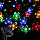 ITICdecor Solar Flower String Lights Outdoor Waterproof 50 LED Solar Powered Fairy Lights for Garden, Fence, Patio, Yard, Christmas Tree & Party Decor (Multi-Color)