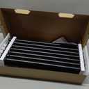 Bay Window Curtain Rods, HOTOZON 7/ 8 Inch Heavy Duty Curtain Rods for Bay Windows 48-84 Inch(Center Rod), 32-58 Inch Side Rods for Windows, Black, Decorative Drapery Rod with End Cap Finials