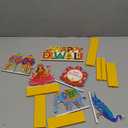 Jansun 6 Pack Diwali Wooden Centerpieces, Happy Diwali Table Sign Diwali Light Centerpieces Festival Decorations for Party Home Desk Decor (Orange Yellow)