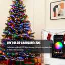 Smart Color Changing Christmas Lights, 66FT 200LEDs RGB-IC String Lights, 80+ Modes, Timer, Remote & App Control, Christmas Decorations for Xmas TreeIndoor Outdoor Holiday